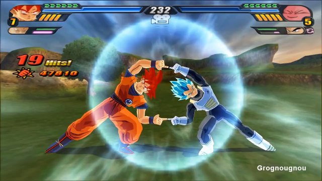 Fusion Vegeta blue SSJ God and Goku Red Super Saiyan God into Gogeta (DBZ Tenkaichi 3 mod)