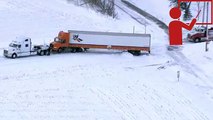 Cars stranded in Midwest snowstorm