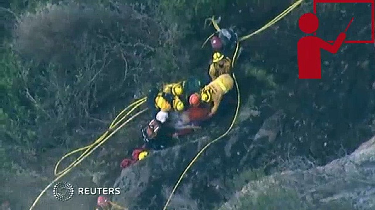 Dramatic rescue in Malibu brush fire