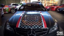 Gumball 3000 2013: Mercedes C63 Black Series Team 64 - Chequered Racing Stripe