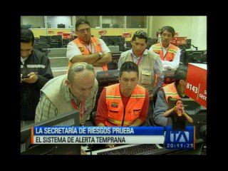 Secretaría de Riesgos prueba el sistema de alerta