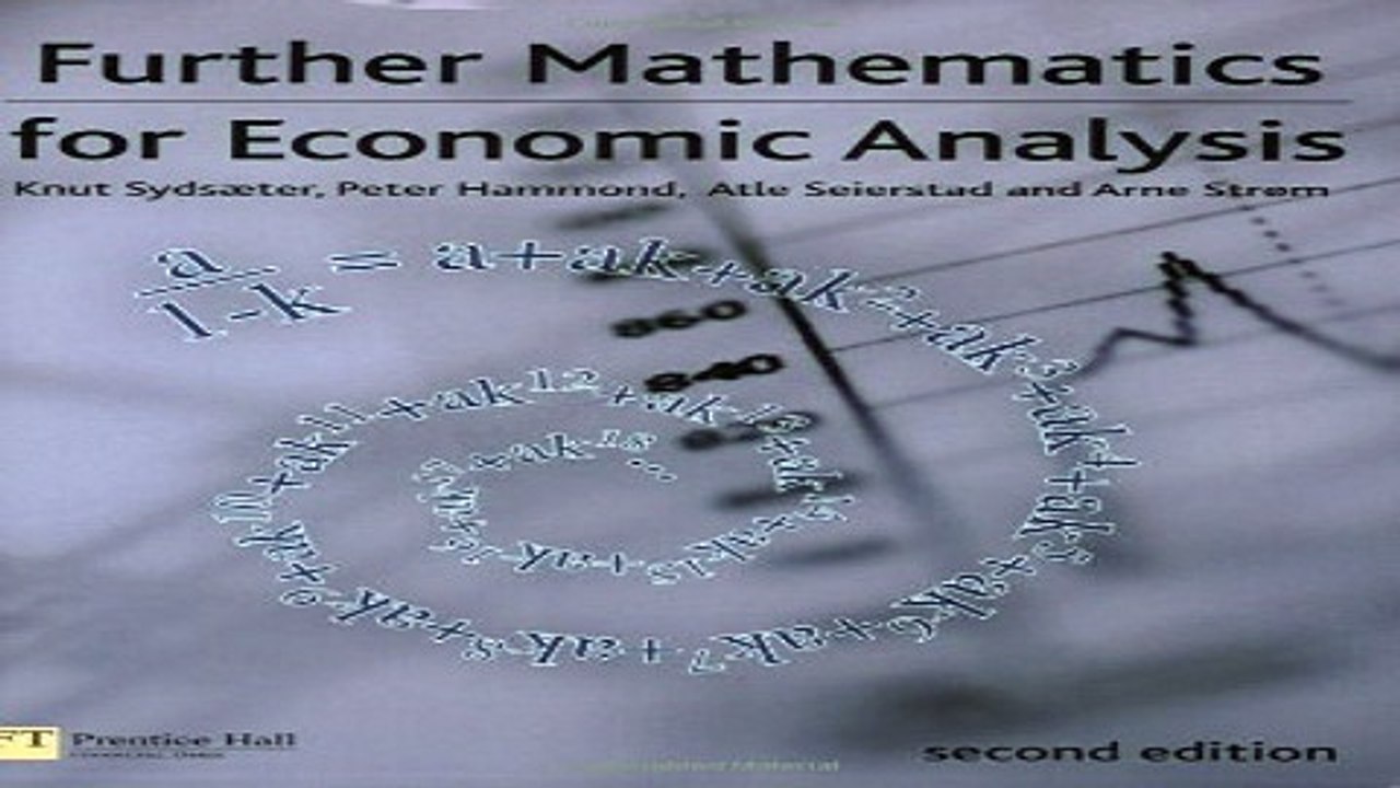 Download Further Mathematics for Economic Analysis  2nd Edition