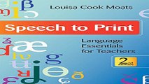 Download Speech to Print  Language Essentials for Teachers  Second Edition