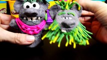 Play-Doh Cookie Monster   Play Dough Cars Lightning Mcqueen as Disney Frozen Characters!