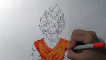 Drawing Goku Super Saiyan God Super Saiyan - SSGSS