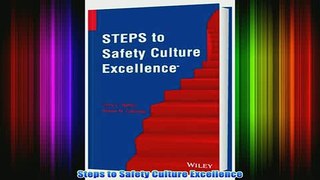 FREE PDF   Steps to Safety Culture Excellence FULL DOWNLOAD