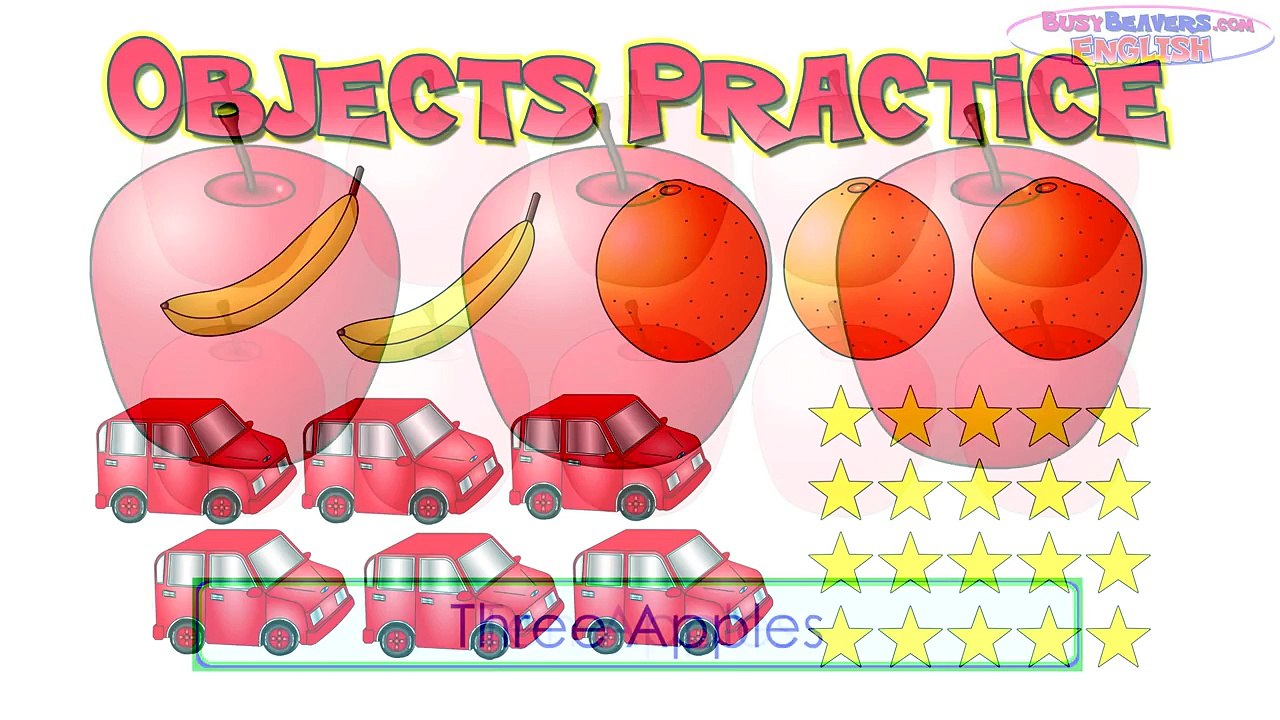 “Counting Practice” (Level 1 English Lesson 10) CLIP - Count the Objects, ESL Lesson for Koreans