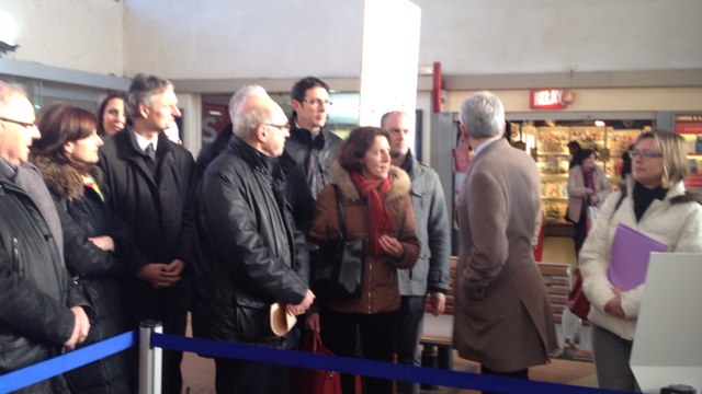 Hervé Morin en visite le 25 février 2016 à Lisieux