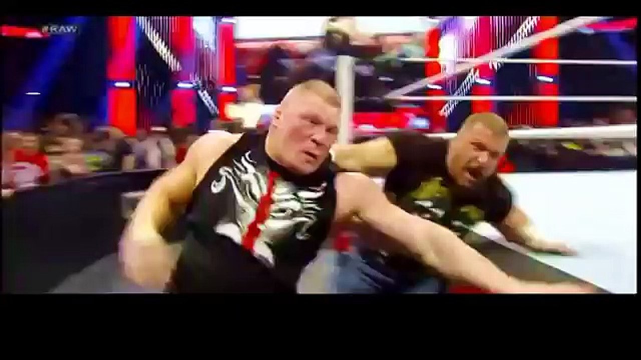 wwe monday night Raw Brock lesnar attack triple h wwe world haveight champion