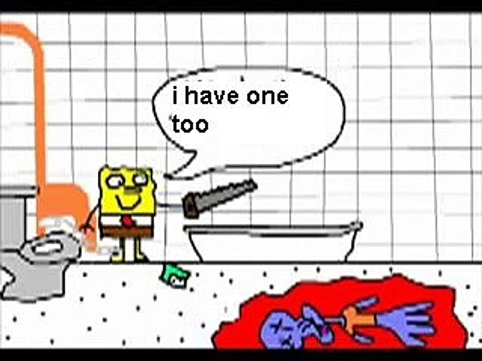 spongebob playing SAW