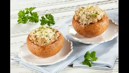 Жульен из морепродуктов в булочке