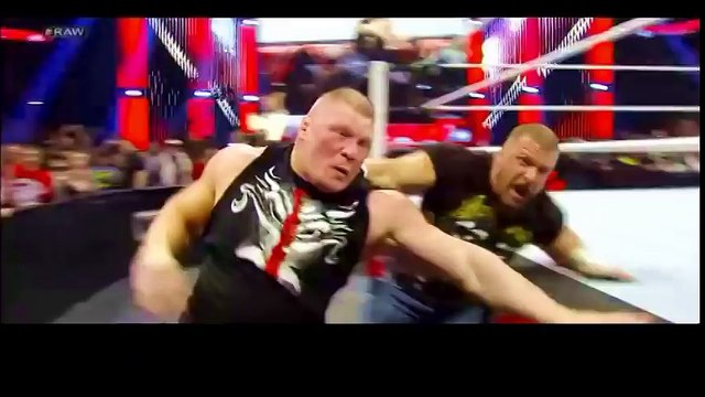 wwe monday night Raw Brock lesnar attack triple h wwe world haveight champion