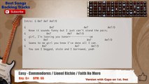Easy - Commodores _ Lionel Richie _ Faith No More Guitar Backing Track with scale, chords and lyrics