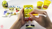 Play doh Spongebob Squarepants Funny Faces, Krabby Patty, Surprise Ending | Sweet Treats Playdough