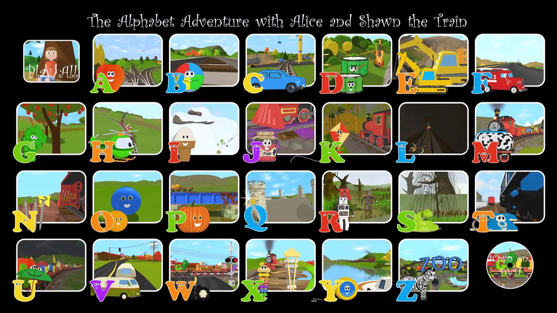 ⁣Choose Your Favorite Letter to Watch! - The Alphabet Adventure with Alice and Shawn the Train