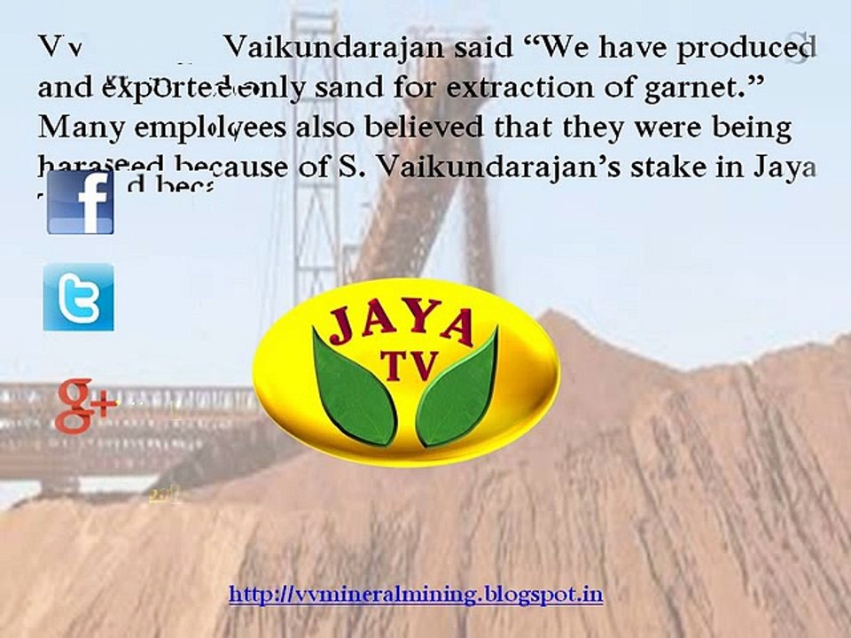 No Proof Against VV Mineral Vaikundarajan In Illegal Atomic Mineral Mining Case