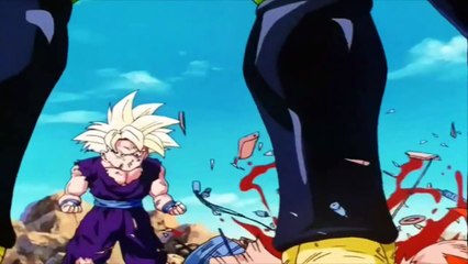 Gohan se transforma en SSJ 2 (con escenas de DBZ UT) Audio Latino