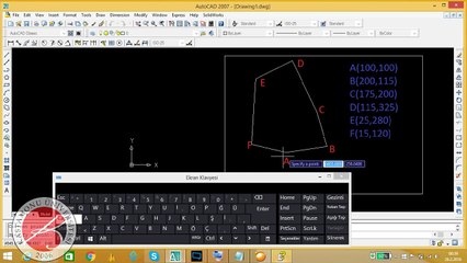 Kastamonu Üniversitesi Makine Mühendisliği AutoCAD 2007 Ders1 Point Komutu Kullanımı