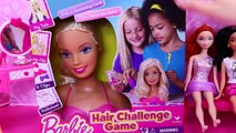 BARBIE HAIR CHALLENGE GAME! Who Will Win? Barbie Hair Makeover Competition DisneyCarToys vs Spidey