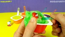 Clay Slime Yogurt Surprise Cups ☺ Learn Colors with Slime Surprise Toys Hello Kitty Spiderman Video