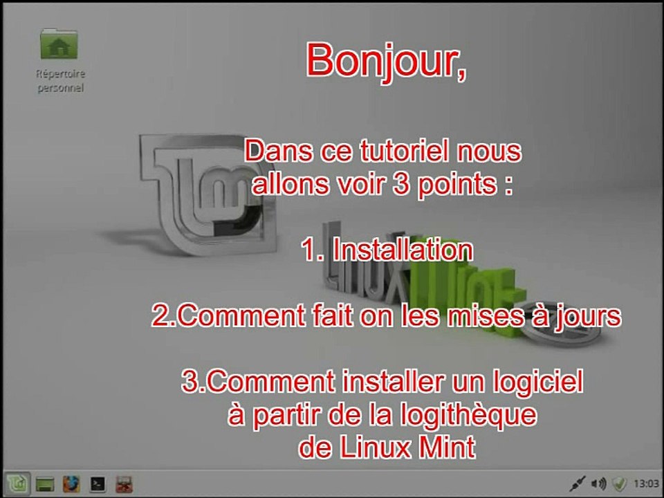 Tuto Linux Mint installation, mise a jour, installation de logiciel supplémentaire