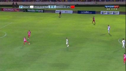 Jose Aldo clowns Neymar during a charity match