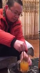 Watch What Happened With This Orange Drink When Tissue is Put in It - Shocking