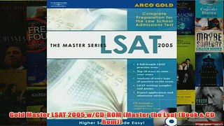 Download PDF  Gold Master LSAT 2005 wCDROM Master the Lsat Book  CD Rom FULL FREE