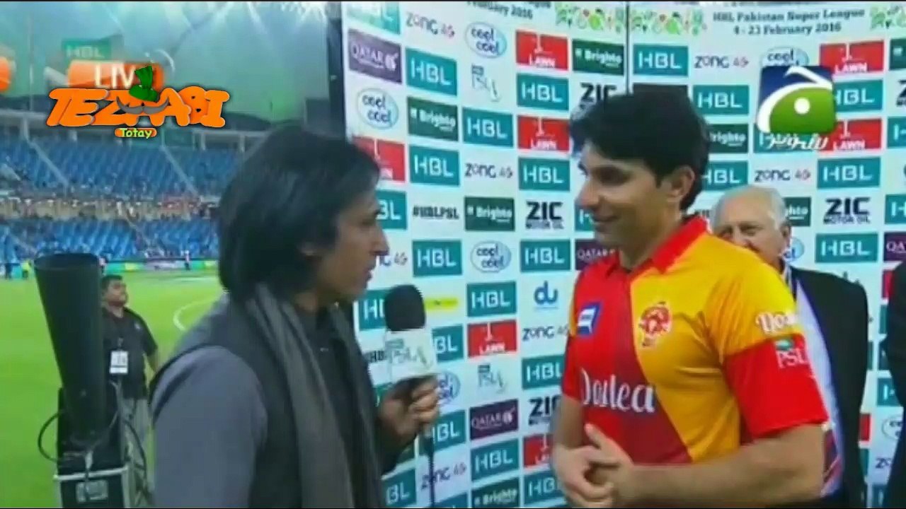 Misbah Win PSL Funny Tezabi Totay 2016