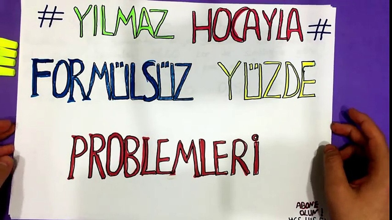 Formülsüz Yüzde Problemleri - #YılmazHocayla#-2016-Ygs-Lys-Kpss-Ales-Dgs-Teog Burada