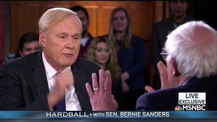 Bernie Sanders to Chris Matthews - 'You're missing the point'