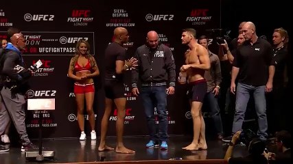 Anderson Silva Vs. Michael Bisping Weigh in Faceoff