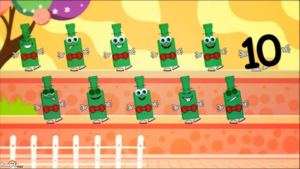 Ten Green Bottles | Nursery Rhymes | Fun Rhymes by Hooplakidz