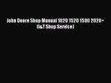 Download John Deere Shop Manual 1020 1520 1530 2020  (I&T Shop Service) PDF Online