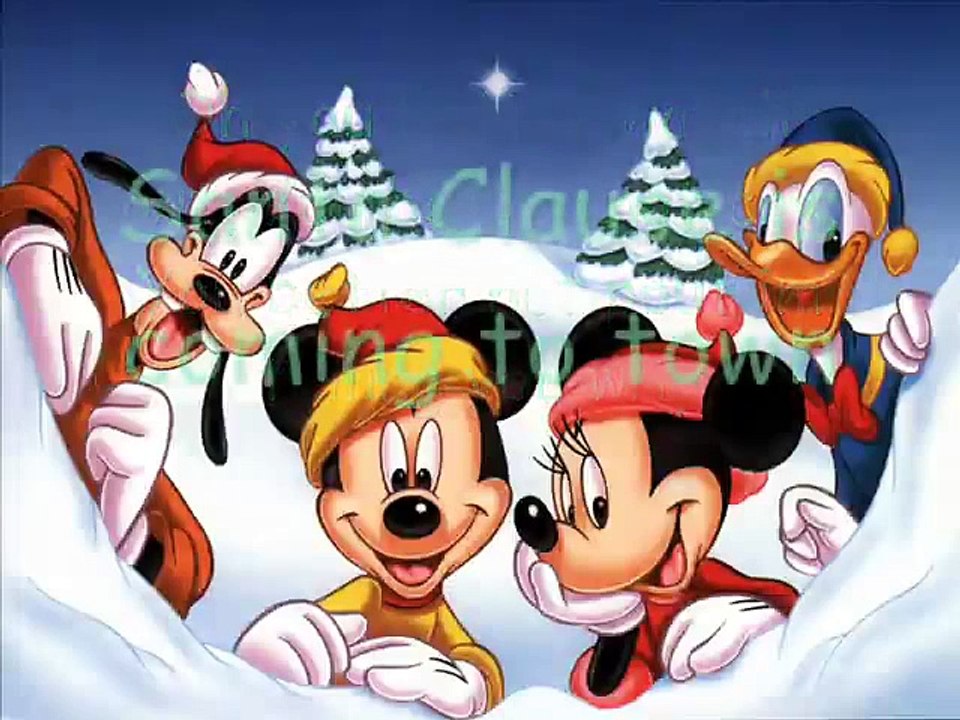 Disney Santa Clause is coming to town Funny Christmas cartoons