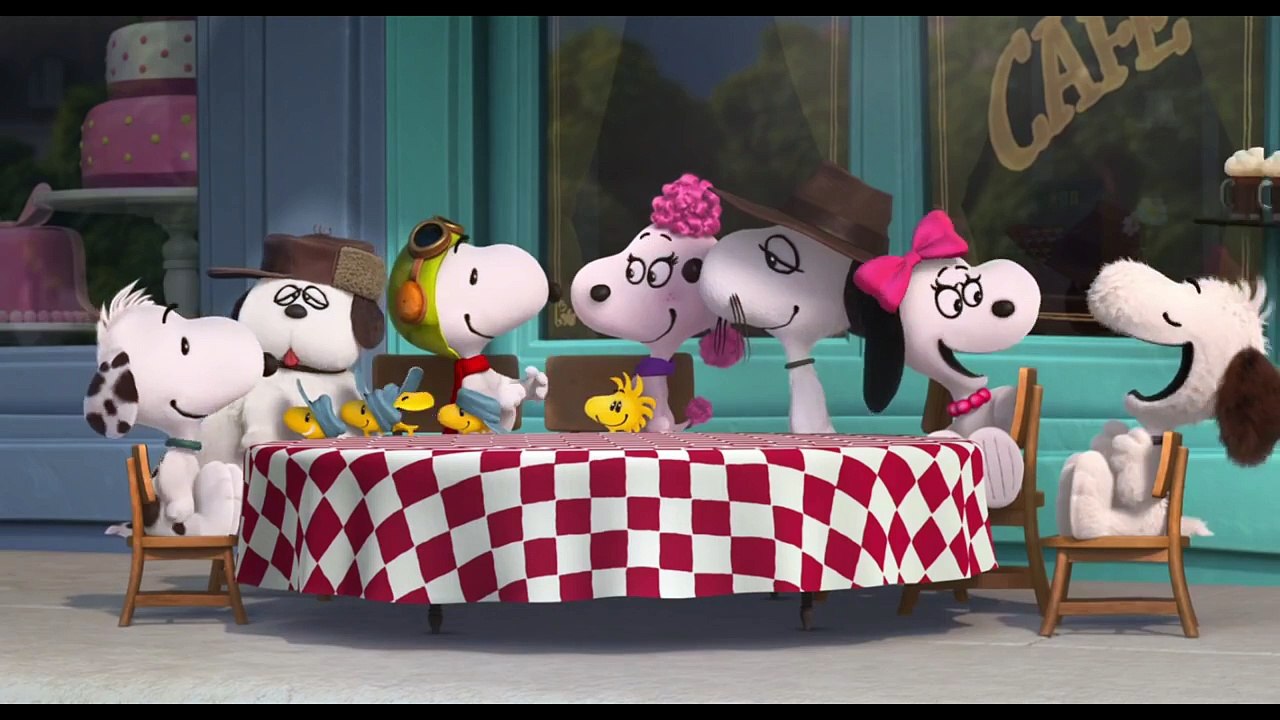 The Peanuts movie: after credits bonus scene: Snoopy celebration