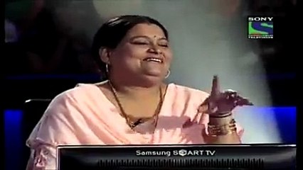 hilarious lady in kbc with Amitabh Bachan