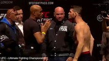 Silva and Bisping faceoff at weigh-in for Fight Night London