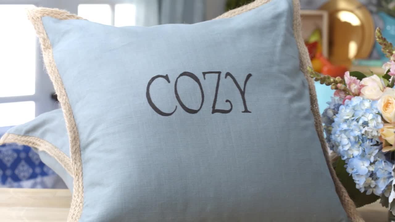 How to Make a  Stencil Throw Pillow