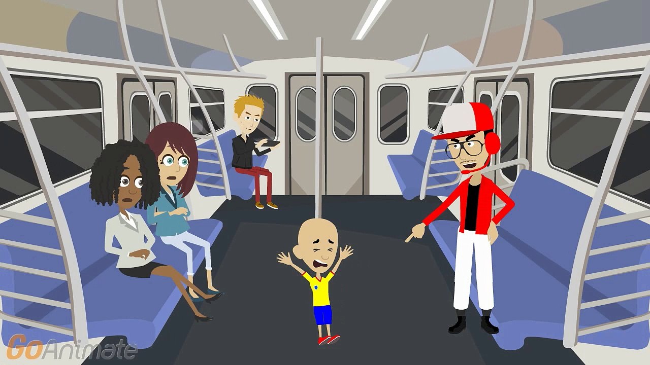 Caillou yells at me on the train and gets grounded