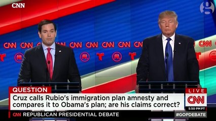 Trump attacked by Rubio and Cruz over immigration at Republican debate