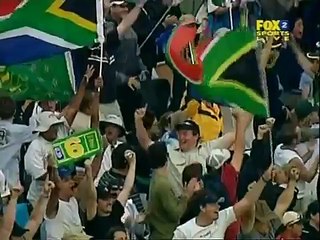 Bowler in disbelief at monster six out of ground.Rare cricket video