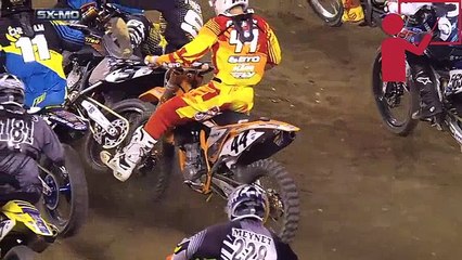 Funny Video: Motocross Racer Gets Sucked Into Another Rider's Wheel