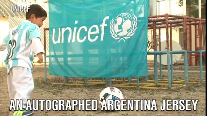 Messi sends boy who wore plastic bag jersey an autographed kit