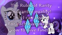 My Little Pony Song Rules of Rarity Season 5 Episode 14 [Lyrics]