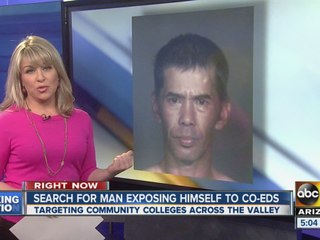 Search on for man exposing himself to co-eds
