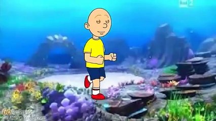 Caillou jumps into the Infinite ocean then gets grounded