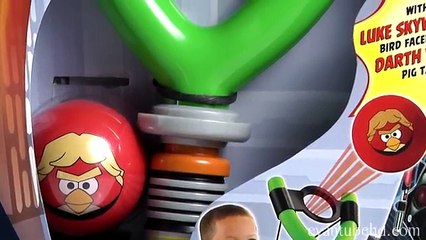 Angry Birds STAR WARS Jedi Slingshot Koosh Toy - TOTAL DESTRUCTION!