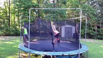 9 and 10 Year Old Gymnastics Tricks on the Trampoline   Acroanna