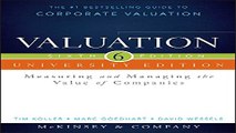 Download Valuation  Measuring and Managing the Value of Companies  University Edition  Wiley